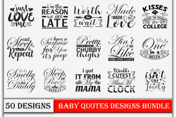 Baby Funny Quotes Graphics for Crafts