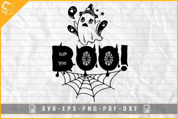 Boo Halloween Graphic for Crafts and Design