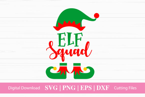 ELF Squad Funny Christmas Graphics for Crafts