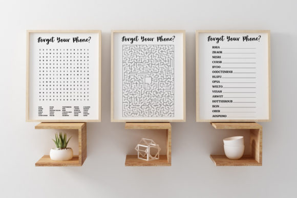 Forget Your Phone Funny Bathroom Games Graphics for Crafts