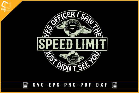 Fun Car Speed Limit Graphic for Crafts