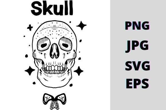 Fun Skull Graphic for Crafts and Projects