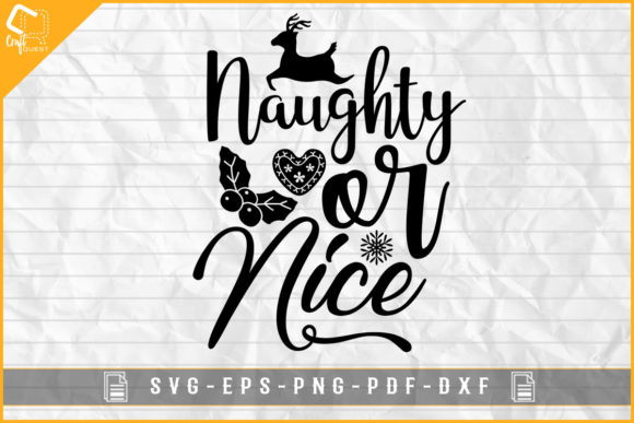 Naughty or Nice Graphics for Christmas Crafts