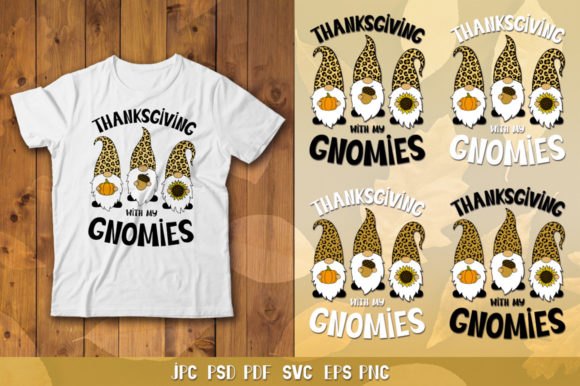 Thanksgiving with My Gnomes SVG for Crafts and Graphics